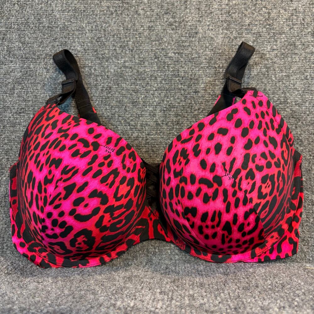 Torrid x Betsey Johnson Hot Pink Leopard Cheetah Underwire Bra Size 38F